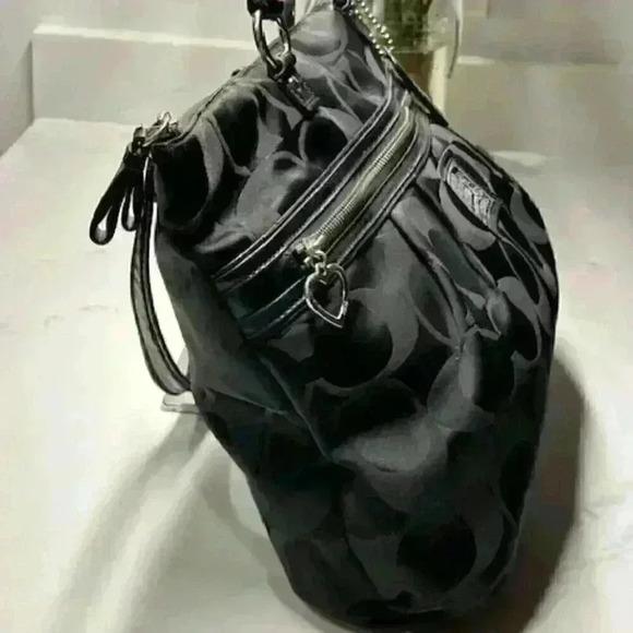 COACH F20026 Black Poppy Daisy Signature Tote - Picture 9 of 14